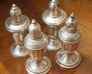 Sterling silver salt and pepper shakers
