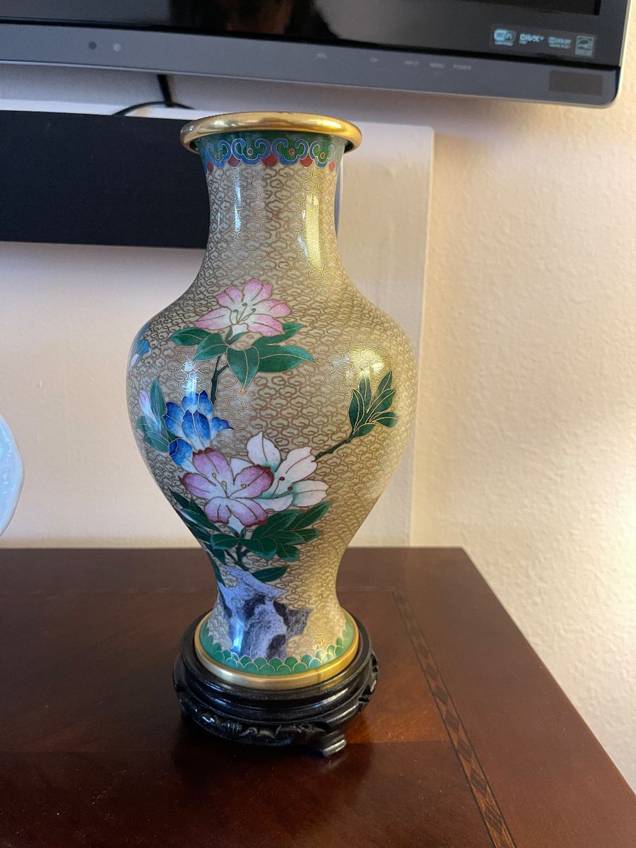 Pair of cloisonné vases