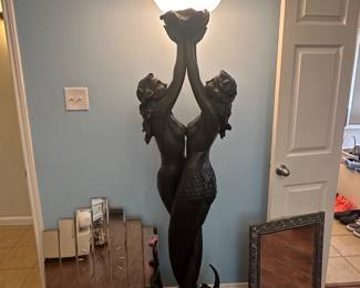 Design Toscano Entwined Mermaids Floor Lamp Asking $700.00