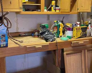 Contents of Work Bench and Cabinet
