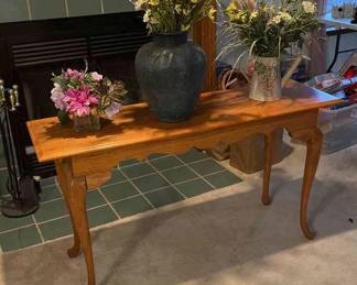 Sofa Table and Planters