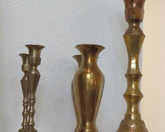 Brass candlesticks
