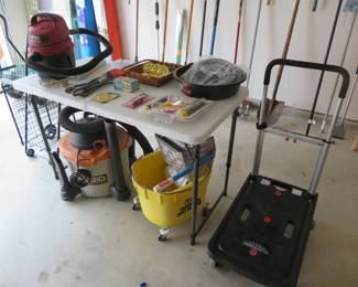 Shop vac, furniture dolly