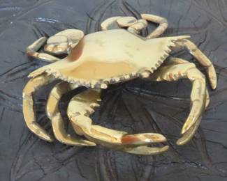 Brass crab ashtray