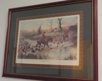 Hunting theme framed art