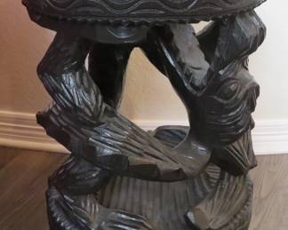 Carved dragon stool or occasional table or plant stand