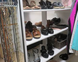 Women's shoes, belts, scarves - most shoes are size 8
