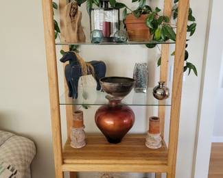 4 Tier Oak Wood Display Shelf/Bookcase