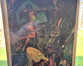 1976 Michael Kaluta Conan "The Sacrifice" Fantasy Series Comic Book Print