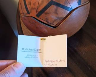 Lidded Gourd Container by Heidi Anne Sanger