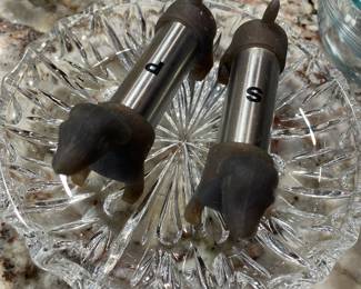 Stainless/Black Weiner Dog Themed Salt & Pepper Shakers