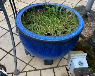 Blue Ceramic Planter
