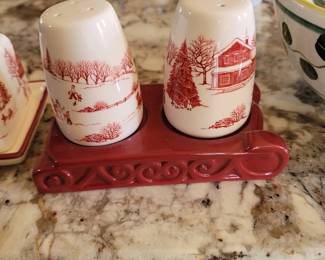 Bico Toile De Jouy Winter Wonderland Salt & Pepper Shaker Set