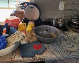 Presto Belgium Waffle Maker, Bundt Cake Pan, Silicone Baking Mat