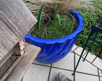 Blue Ceramic Planter