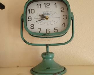 Green Retro Clock - Made in England
