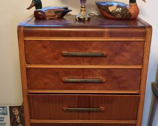 Art Deco Waterfall High Boy Dresser