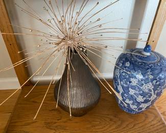Blue/White Chinoiserie Lidded Jar