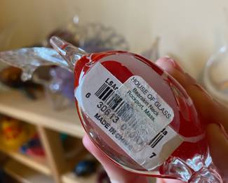 House of Glass Blown Glass Red Angel Fish Figurine