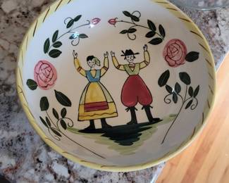 Hand Painted Dutch Folk Art Bowl