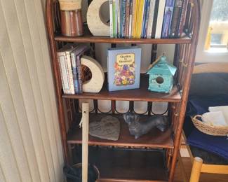 Rattan 4 Tier Shelf/Bookcase