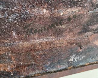 Oil Painting of Lamppost & Window by Tronsdale