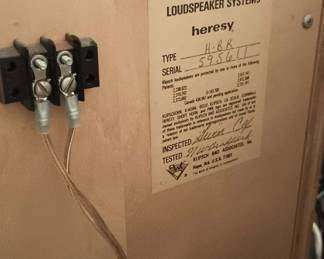 Pair of Klipsch Heresy HBR Speakers 