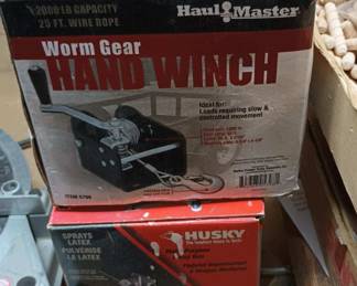 Haul Master Worm Gear Hand Winch, Husky Multipurpose Spray Gun