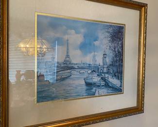 Framed & Matted Print of  Parisian Cityscape