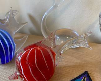 House of Glass Blown Glass Red Angel Fish Figurine