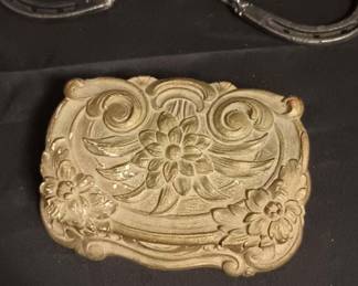 Carved Syroco Wood Trinket Box