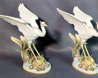 Andrea By Sadek White Herons, 10" x 8.5", Qty 2