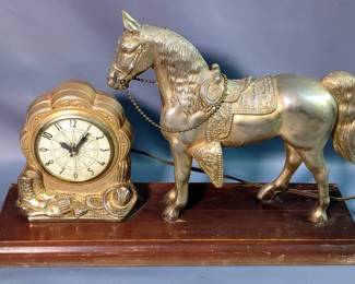 1950's Horse Electric Mantle Clock