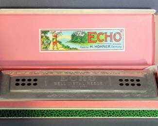 M. Hohner The Echo Harp Harmonica, Keyed In C, In Original Box