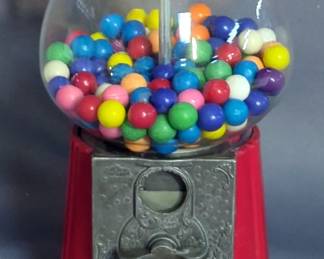 Vintage Carousel Gum Ball Machine, 12" Tall