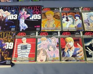 Anime And Manga Assortment Including Black Lagoon Seasons 1 & 2 And Movie Blu-Rays And Manga, Great Teacher Onizuka DVDs And Manga, And The Big O DVD Set