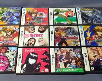 Nintendo DS Games Including Poke'mon Diamond, Phoenix Wright Ace Attorney, Kim Possible, Full Metal Alchemist, Fall Of Xana, Animal Boxing, Japanese Localized Haruhi Suzumiya Game, And More