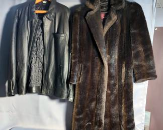 Jordash Faux Fur Overcoat And Leather Jacket Men's XL