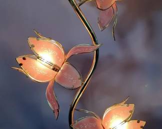 Lotus Flower 3 Light Table Lamp, 39" Tall