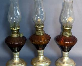 Unbranded Oil Lamps, 9.75", Qty 3