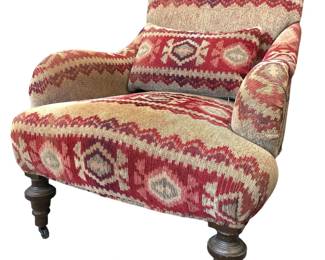 GEORGE SMITH STYLE KILIM ARMCHAIR