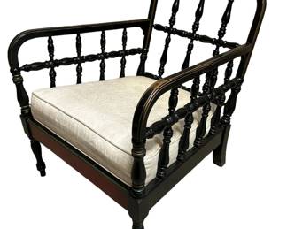 BOHO CHIC 1930'S WOOD EBONIZED CHAIR