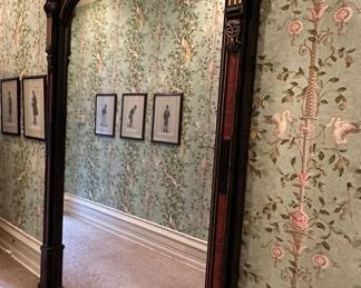 MONUMENTAL FRENCH CARVED WOOD PIER MIRROR