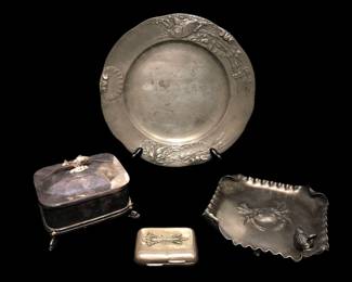 COLLECTION SILVERPLATE, PEWTER ARTICLES, REED & BARTON, PAIRPOINT