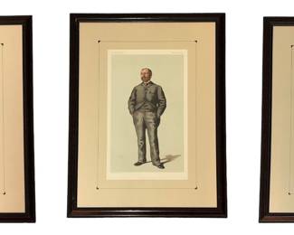 HREE 1880-1883 VANITY FAIR PORTRAIT LITHOGRAPHS