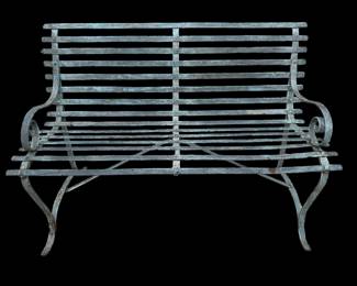 BEAUTIFUL FRENCH IRON IRON GARDEN BENCH