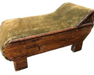 PRIMITIVE SALESMAN SAMPLE VELVET CHAISE LOUNGE