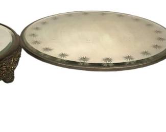 THREE VICTORIAN PLATEAU MIRRORS