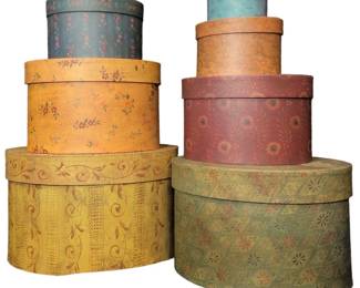 VINTAGE WALLPAPER NESTING CARD BOXES