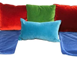 OUR SCALAMANDRE VELVET THROW PILLOWS, COVERS